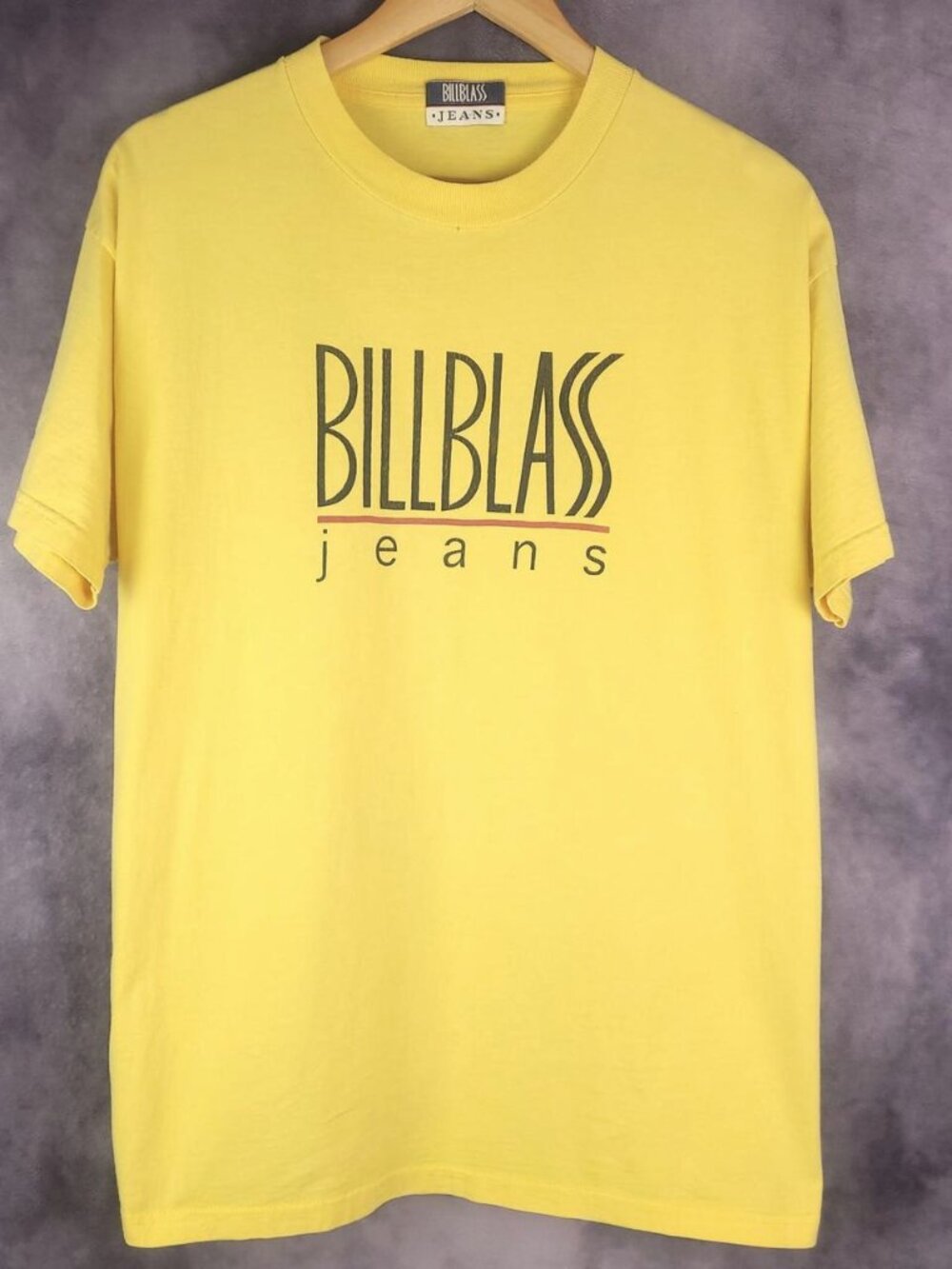 Vintage 90s Bill Blass Jeans yellow shirt